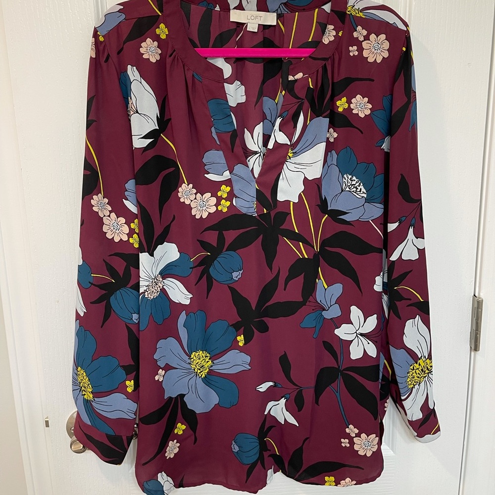 Loft floral blouse